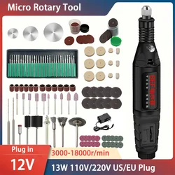 220V/110V 13W Mini Grinder Electric Drill Griding Electric Tool Drilling Machine Micro Rotary Tool Hand Drill Engraver Pen Kit