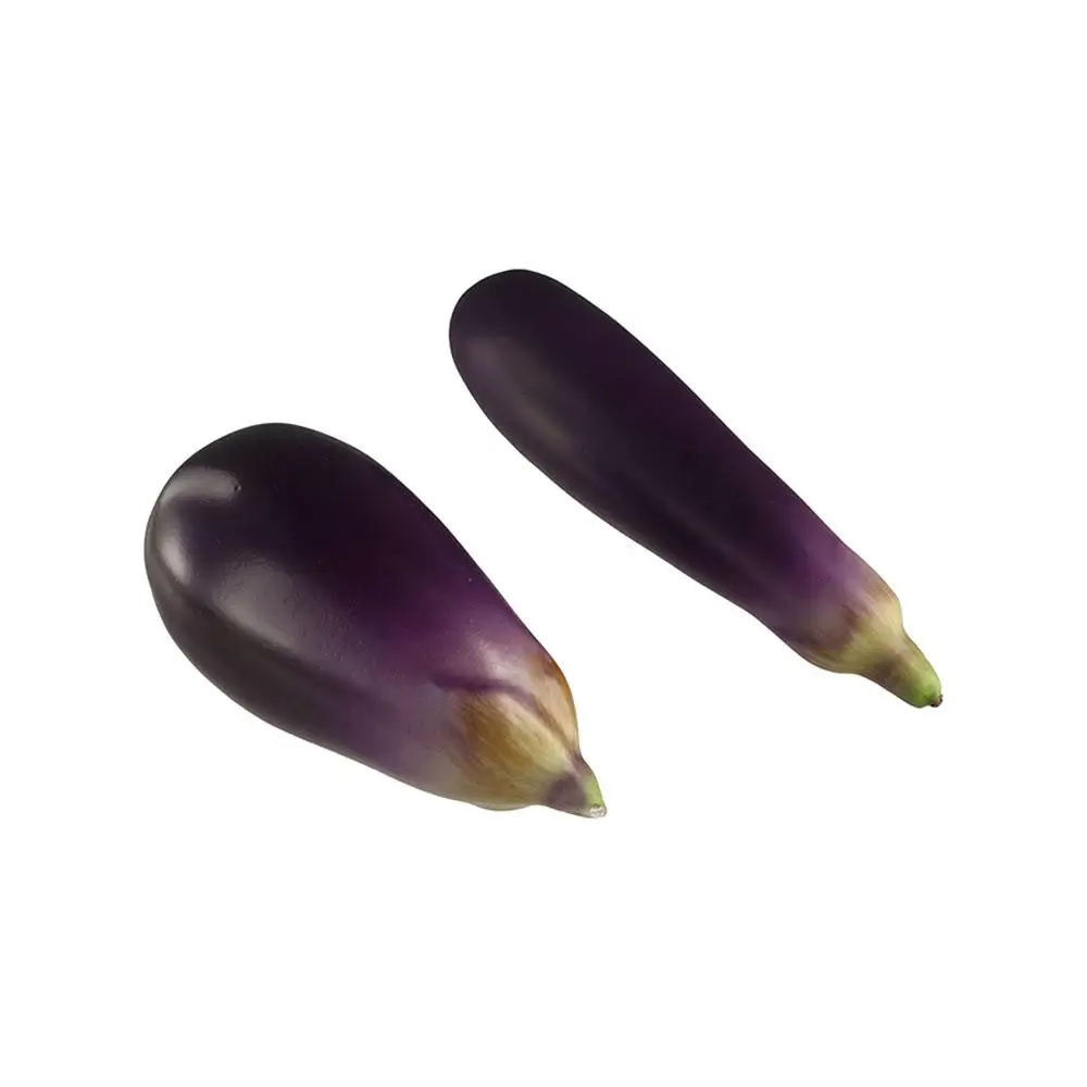 Photography Props Foam Artificial Eggplants Lifelike Soft Simulation Eggplants Handicrafts Fake Vegetable Home Kitchen Decor