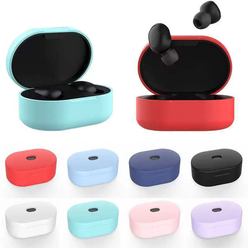 Silicone Protective Case for Redmi Airdots Earphone Bluetooth Wireless Headset Case for Xiaomi Redmi Airdots TWS Headphone Case