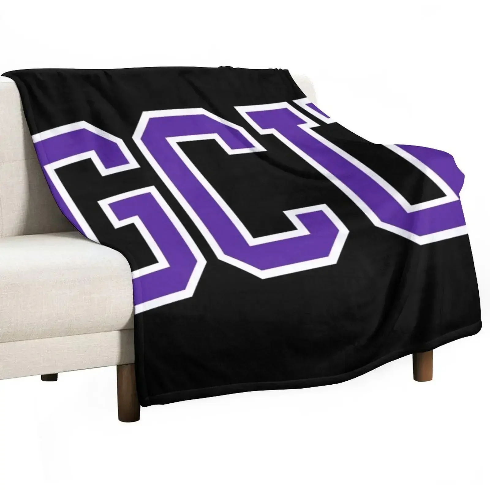 

gcu- college font curved Throw Blanket Luxury St Furry Blankets