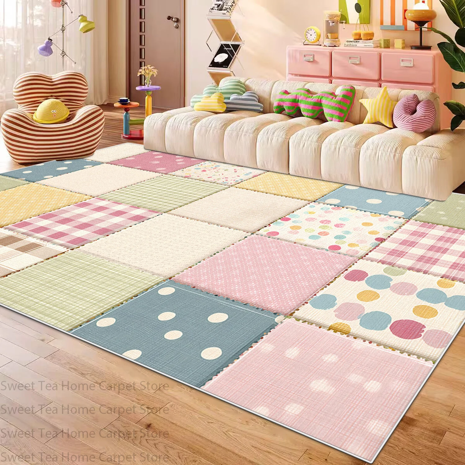 Home Decor Lighting Wholesale - Karpet Sofa Ruang Tamu Ins Cream