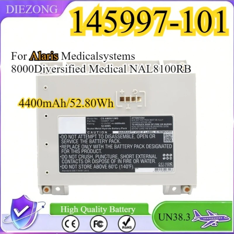 

4400mAh Battery 145997-101 for Alaris Medicalsystems 8000 8015 8220 8001 8100 8110 8300 8600 Diversified Medical NAL8100RB