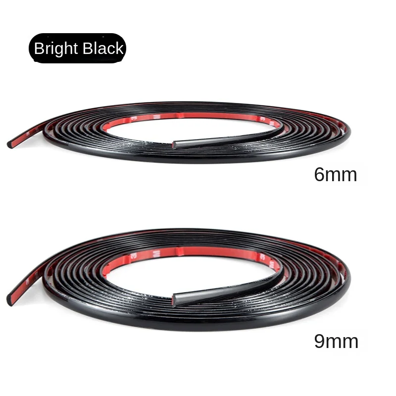 Car Trim Strip Door Window Fiber Bumper Guard Soft PVC Chrome DIY Moulding Line Car Decorating Line Trim Strip Car Accessories