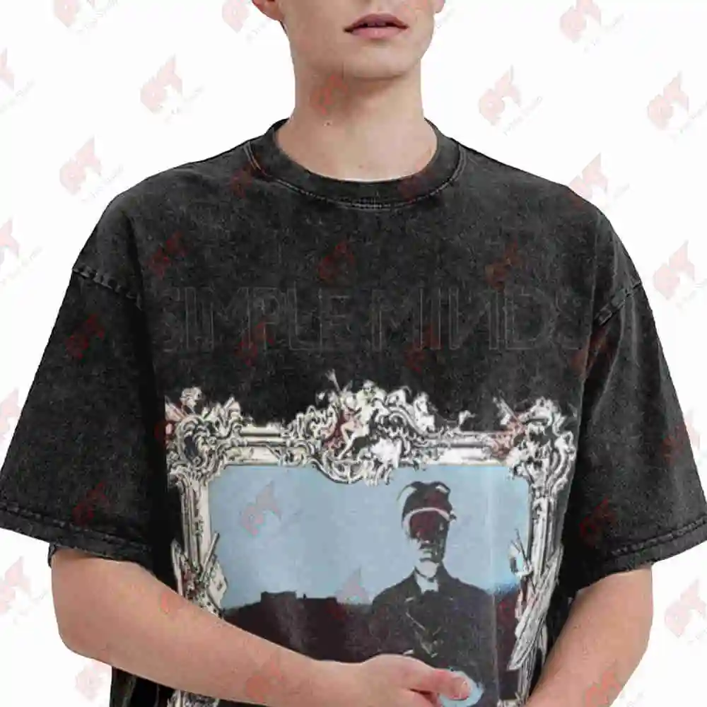 Simple Minds I Travel Vintage Washed Tee Pure Cotton T-Shirt