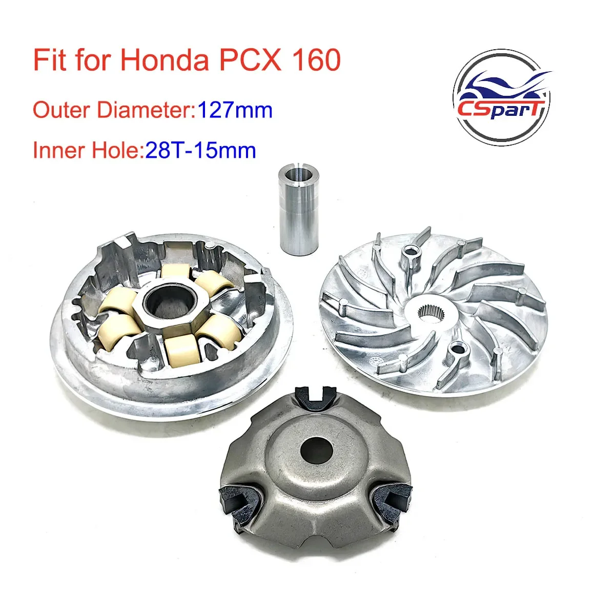 127MM 28T Variator Clutch Pulley Kit for Honda PCX160 PCX150 2021-2022 PCX 160 22110-K1Z-J10 22131-K40-F00 4T