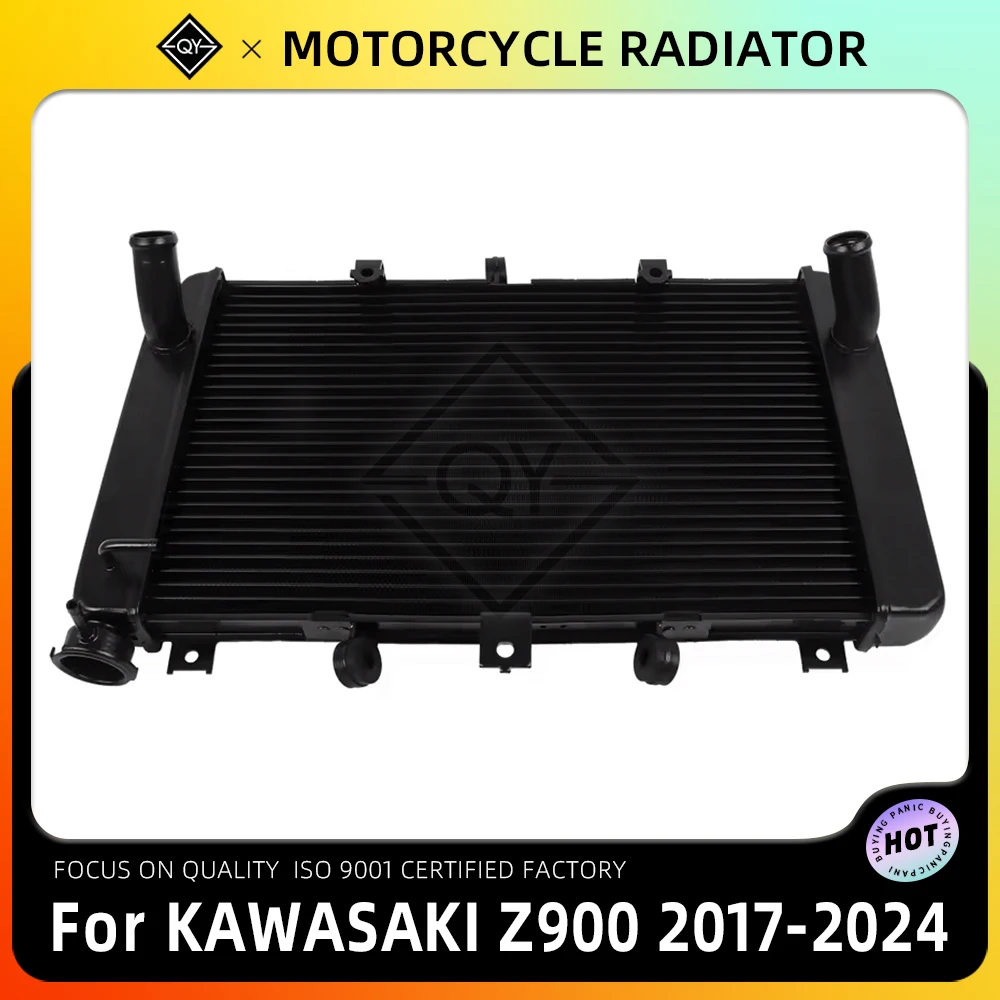 LQYL Motorcycle Engine Aluminum Cooler Cooling Coolant Radiator Water Tank Accessories For Kawasaki Z900 Z 900 2017 2018-2025