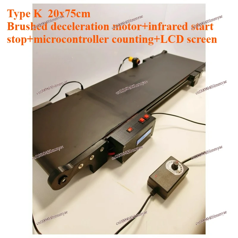 

15×100CM Intelligent Micro Conveyor Belt Speed Regulation Forward and Reverse Mini Production Line Infrared Start Stop of Belt