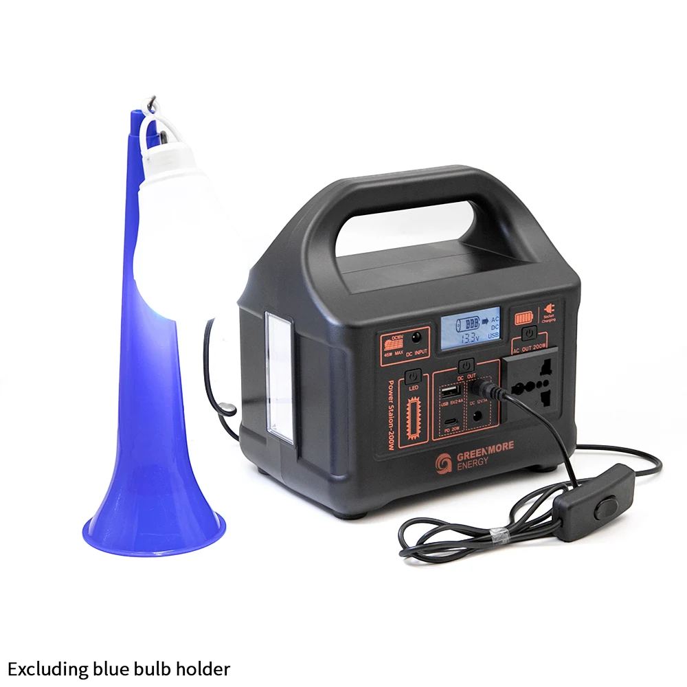 200W Outdoor Camping Backup Power Enerador Solar Portatil Rechargeable Electric Portable Solar Generator Mini Power Station