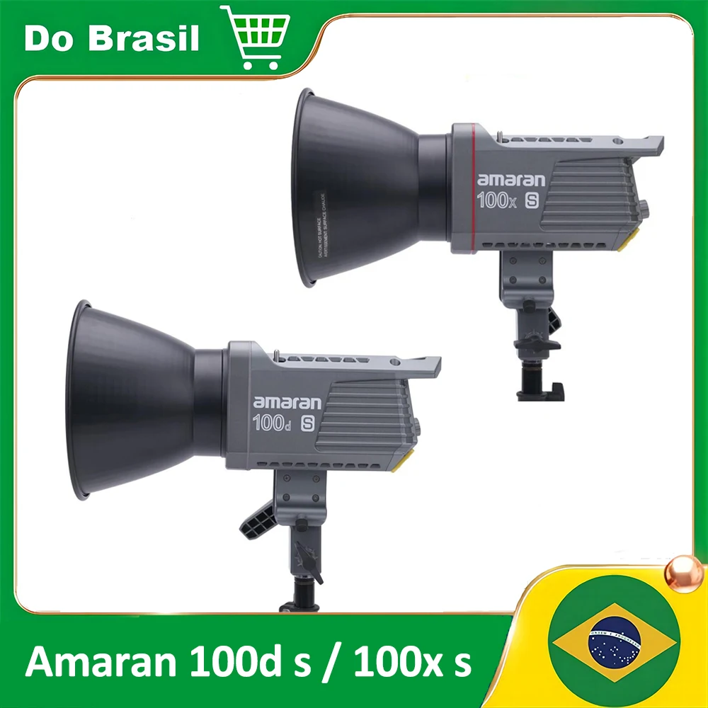 【DO BRASIL】Amaran 100d S 100x S LED Video Light Photo Studio for Photography Bluetooth App Control 8 Lighting Effects by Aputure