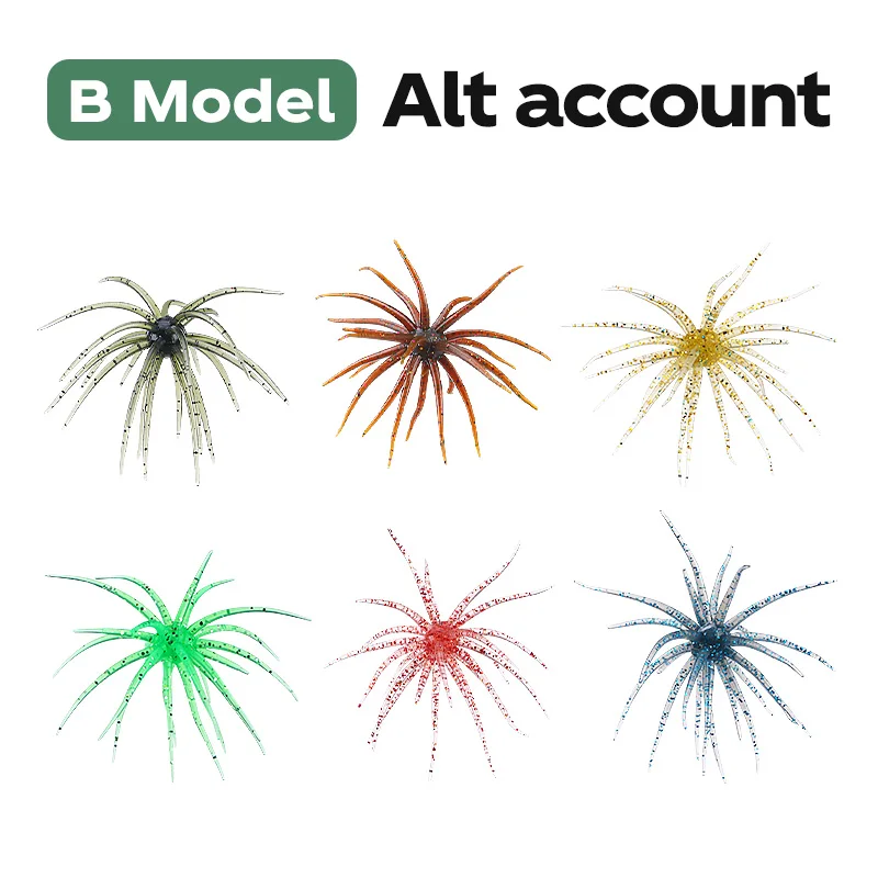 WEIHE 6 Stück Schwimmende Seeigel-Softköder für Outdoor-Angeln Angelköder – Detail 3