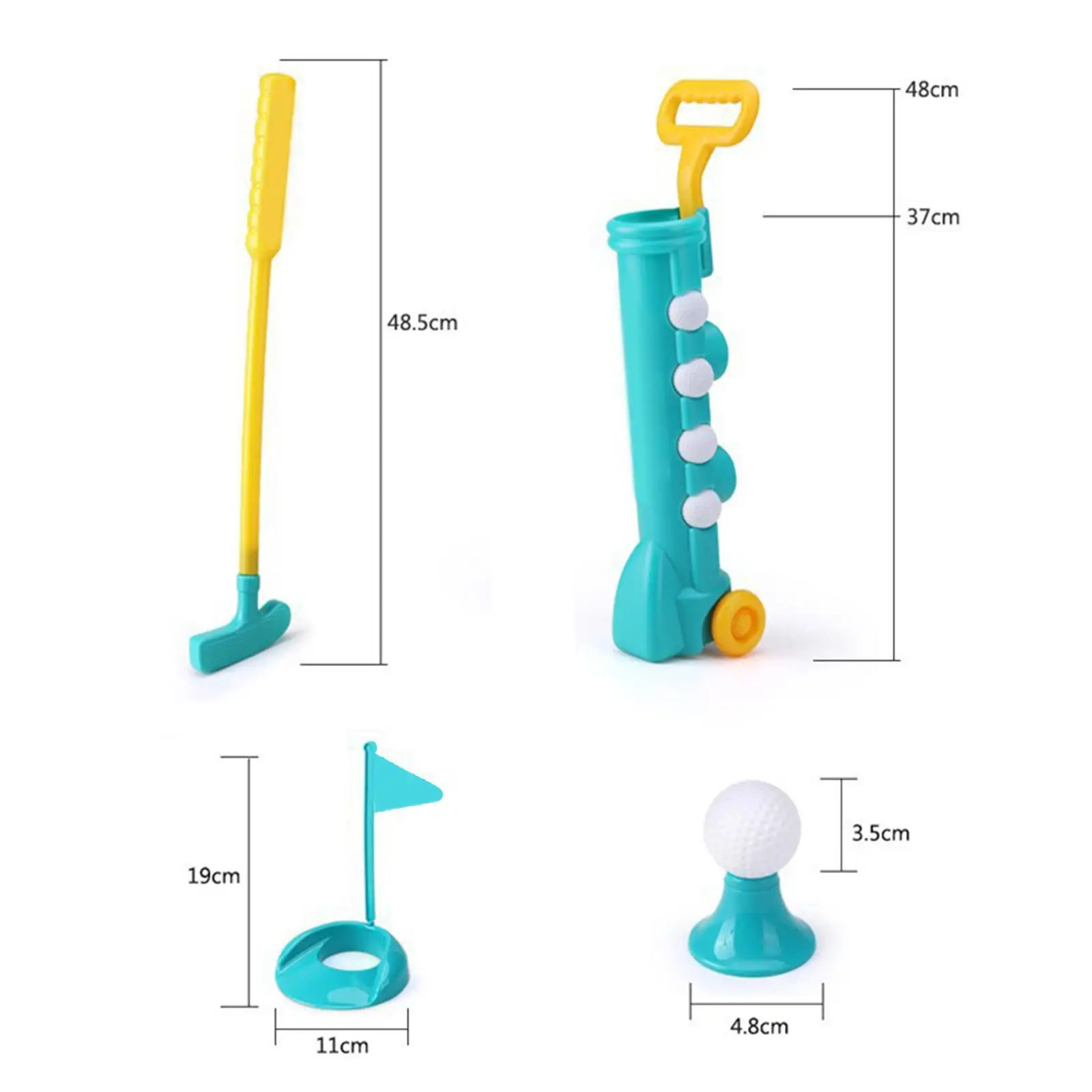 

Golf Durable Educational Set Toddler Golf Clubs Outside Toys for Toddlers for Golf Picnic Sports Toddlers Children