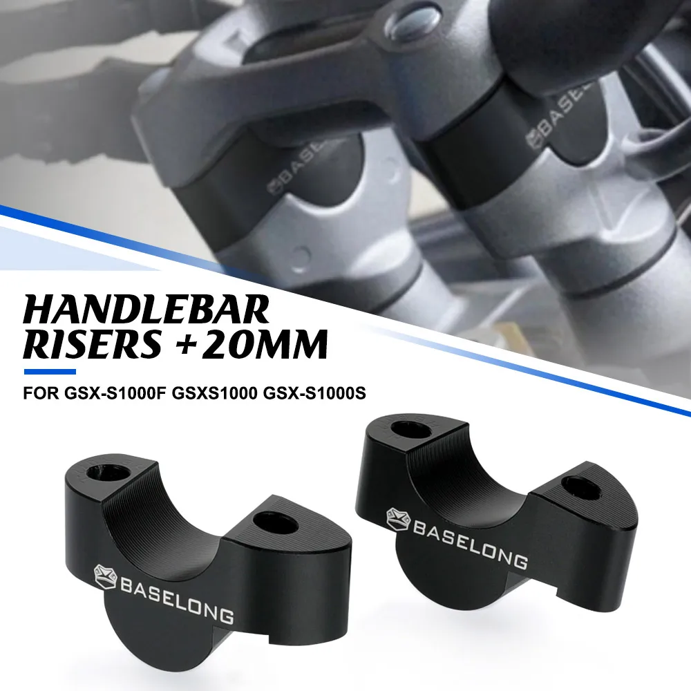 

20mm Handlebar Riser Mount Handle Bar Clamp Rise Extend Adapte GSX-S1000 Riser Clamps For Suzuki GSX-S1000F GSXS1000 GSX-S1000S