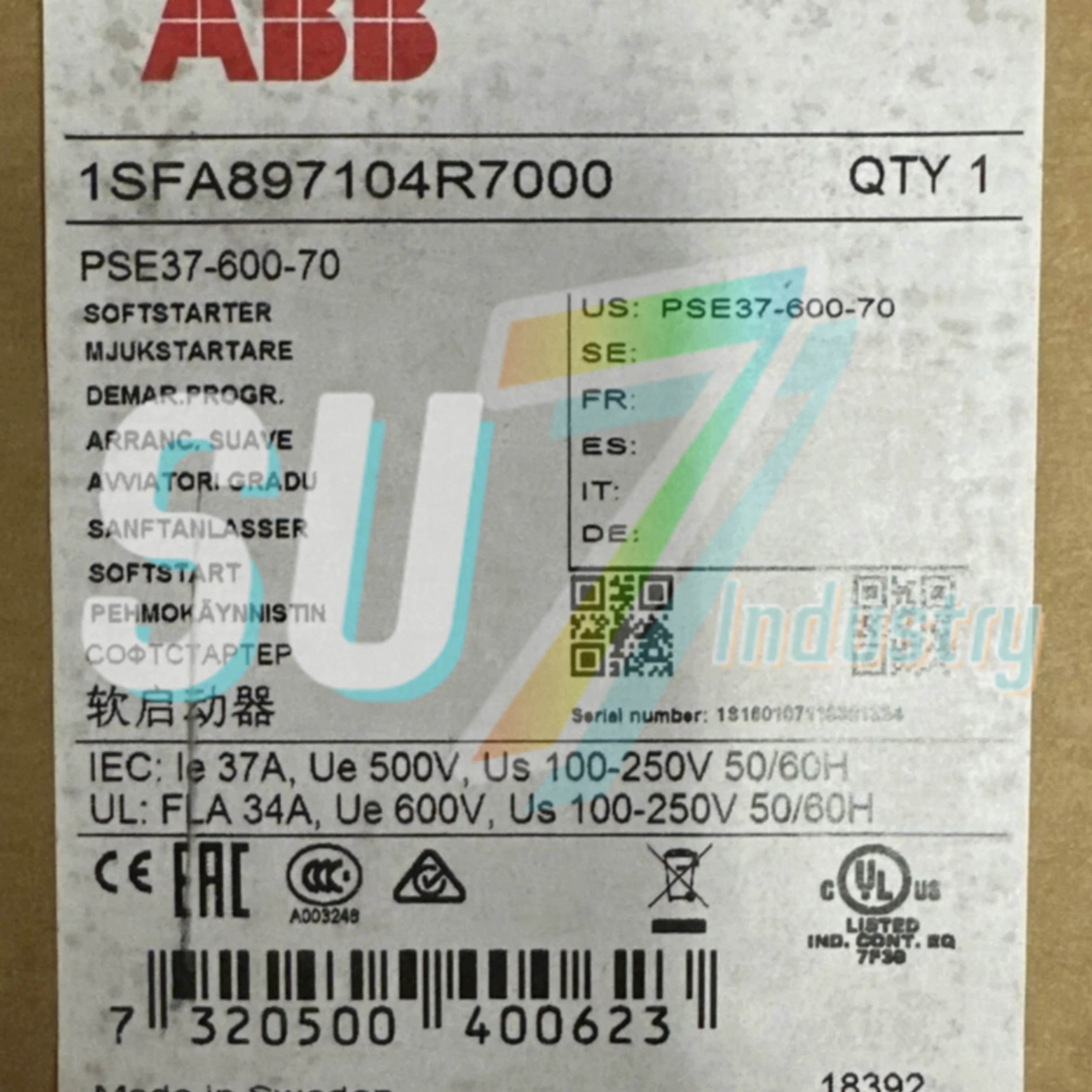 soft starter  New In Box  PSE18-600-70 7.5kw  PSE25-600-70 11kw  PSE30-600-70 15kw  PSE37-600-70 18.5kw  PSE45-600-70 22kw