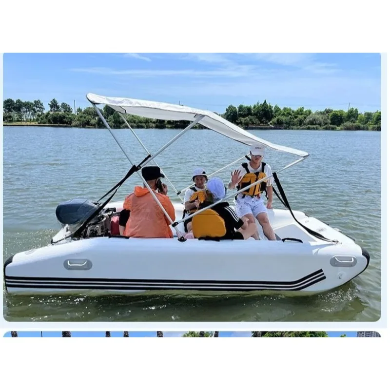 

Water assault boat engine speedboat scenic sightseeing boat with awning water inflatable boat