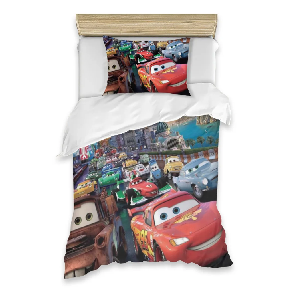 Disney Cars Lightning McQueen Single Bed Sheets Set  Complete Case Single Linen Quilt Cover