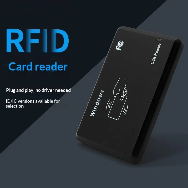 125KhZ 13.56MHz USB Proximity Sensor Smart RFID ID Card Reader Access Control EM4100 EM4305 T5577 Compatible Tags No Need Drive