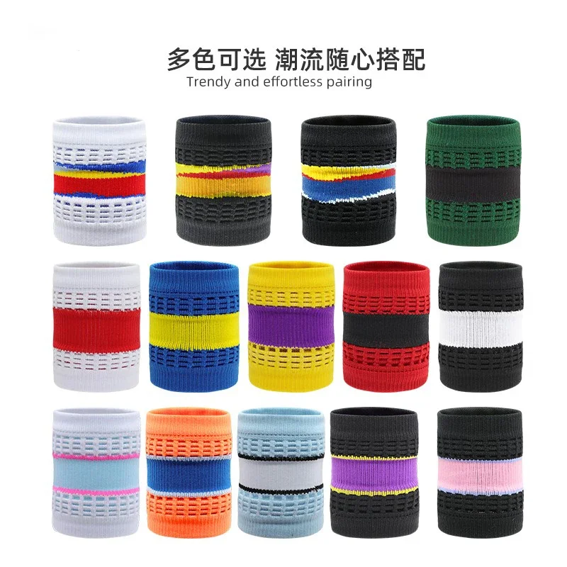 1 Pair Sport Wrist Guard Adults Kids Hollowed Out Sweat Wicking Breathable Quick Drying Basketball Tennis Gym Fitness Protection