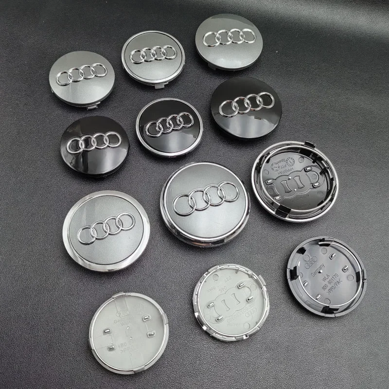 4 pçs 60 61 68 69 centro da roda do carro hub cap 4b0601170 para audi a7 a8 s4 s6 a3 a3 a4 a5 a6 aro capa emblema adesivos acessórios