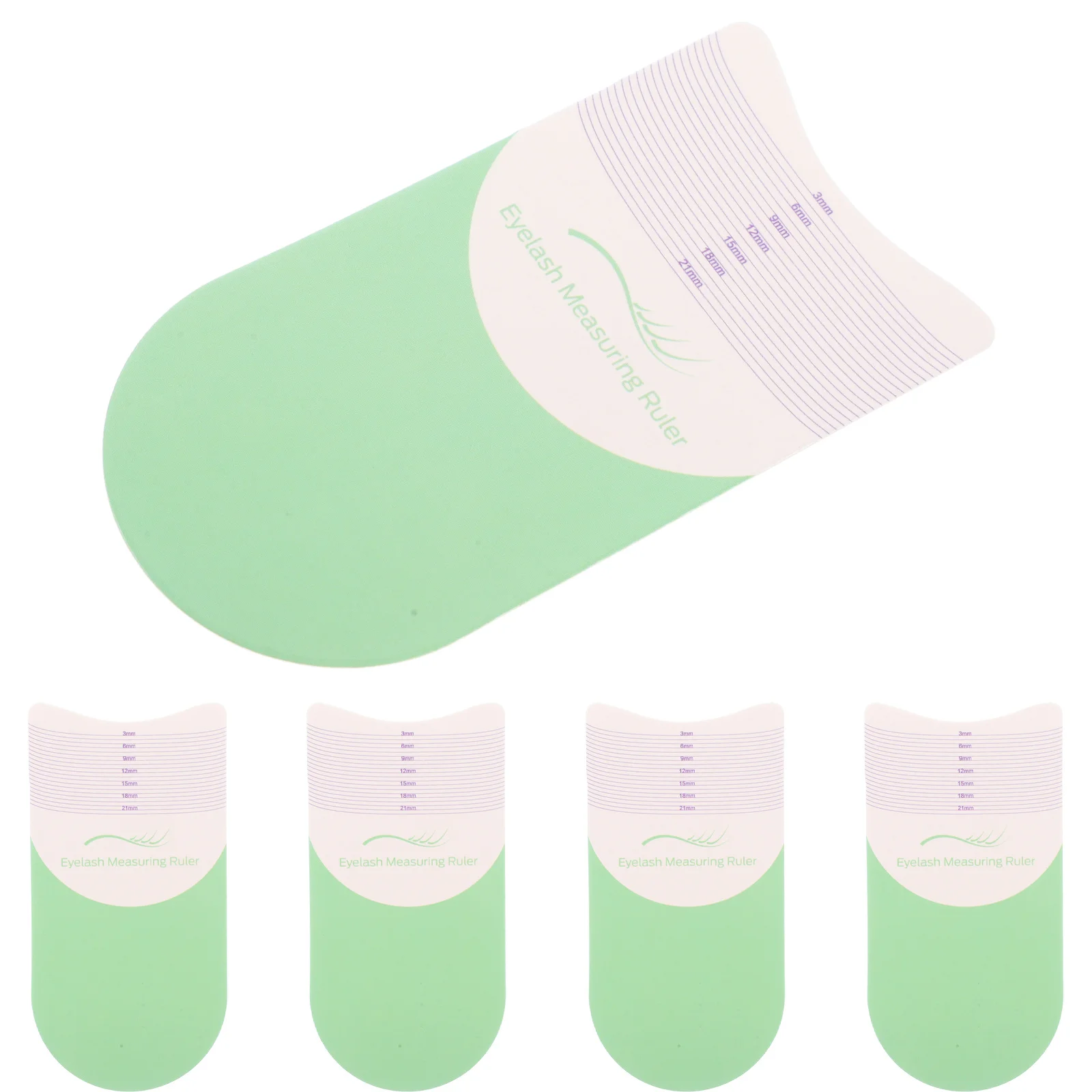 

5Pcs Eyelash Measurement Ruler Precision Lash Extension Measuring Tool for Length and Curl Salon Use Grafted Eyelash Ruler