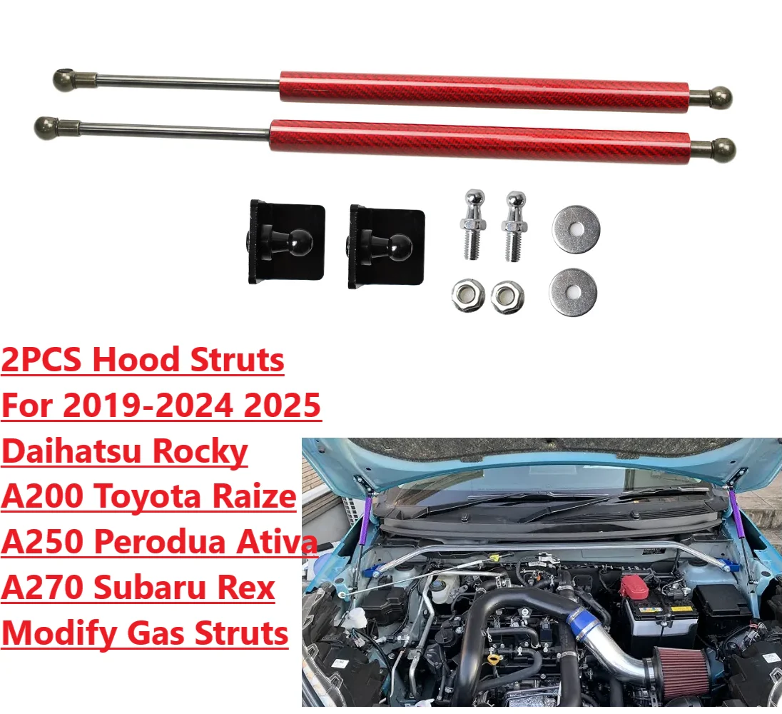 

2x Damper for 2019-2025 Daihatsu Rocky A200 Toyota Raize A250 Perodua Ativa A270 Front Hood Bonnet Gas Struts Lift Support Shock