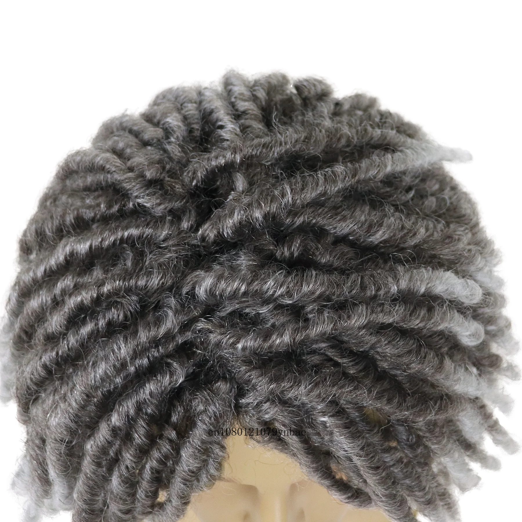 Ombre Grey Wig Men Synthetic Short Hair Cosplay Wig with Bangs DreadLock Hairstyles Hip-Hop POPPING Wigs Carnival Party Costume