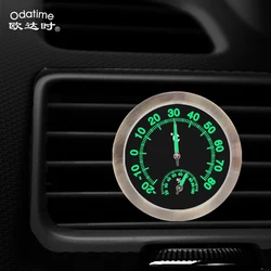 Odatime Mini Luminous Thermometer Hygrometer Car Interior Temperature and Humidity Home Room Thermo-hygrometer Measuring Tool