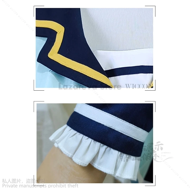 Anime Aikatsu!Nijino Yume Sakuraba Rola Cosplay Costume Blue JK School Uniform Dress Lolita Woman Lovely Kawaii Cos Sailor Suit