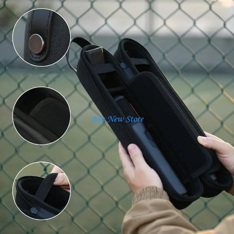 

20CE Black EVA Case for Wireless Two Microphones Receiver Carrying Storage Bag
