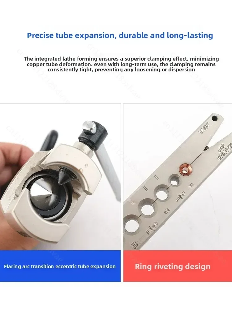 outil-d'evasement-de-tubes-en-cuivre-excentrique-capacite-9-mm-modele-vft908-pour-travaux-metriques-et-imperiaux-utilise-dans-les-systemes-de-chauffage-de-ventilation-et-de-climatisation-cvc-et-de-refrigeration
