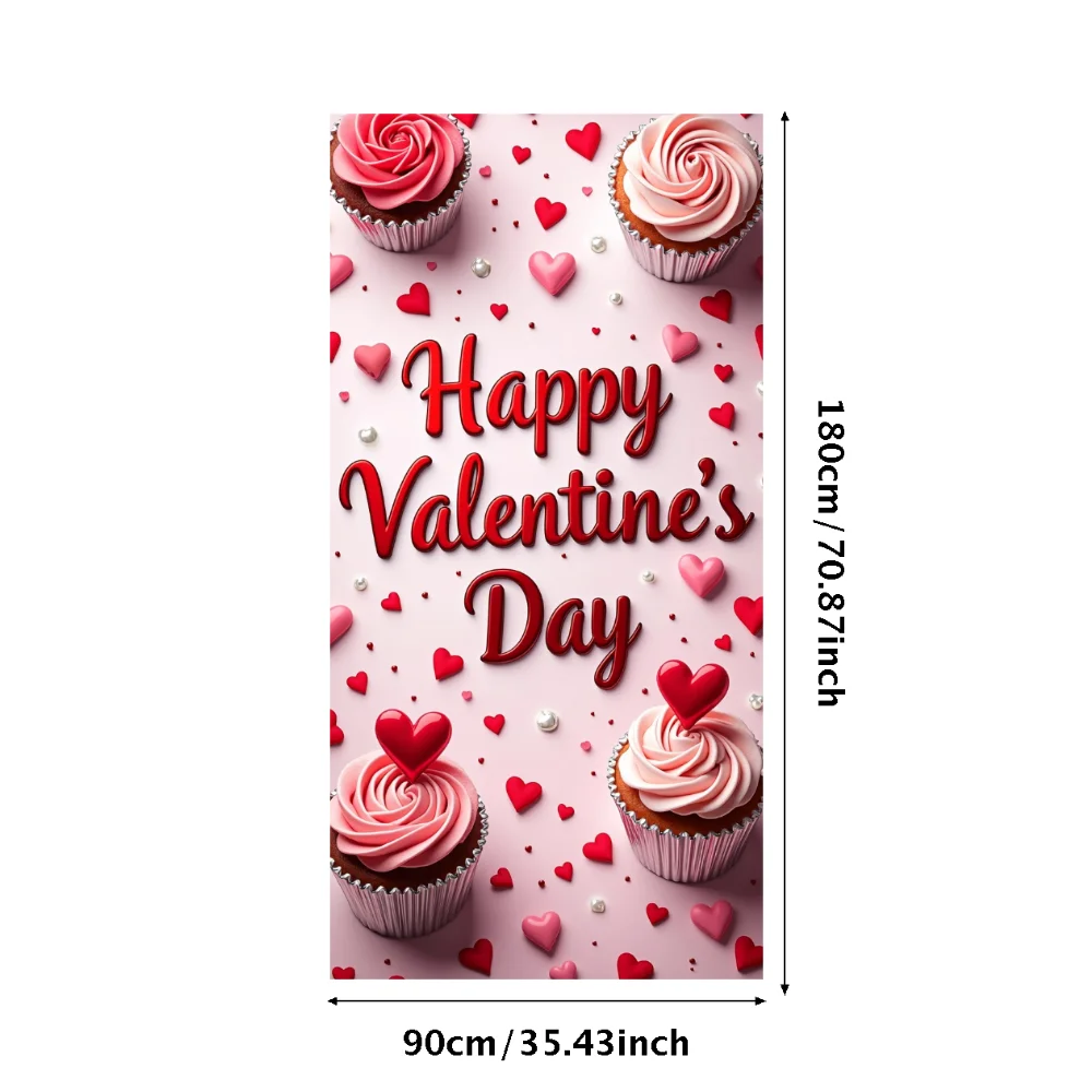Fondo del Día de San Valentín, decoraciones de pancarta, accesorios de fotografía, suministros para fiestas, fondo de decoración de corazón