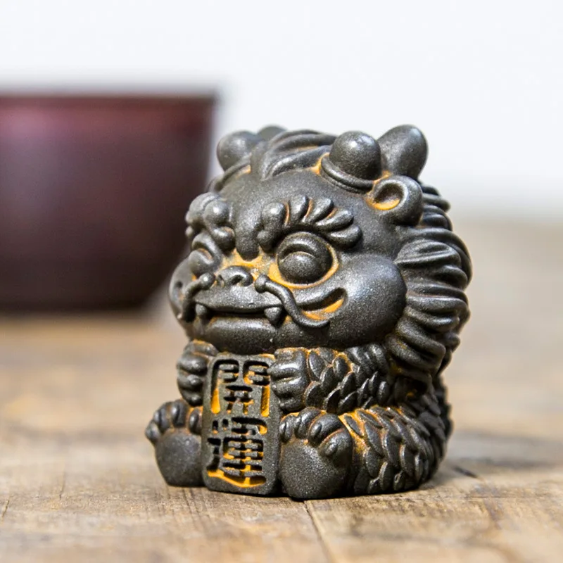 Chinese Style National Trend Kirin Creative Ornament High-end Niche Home Desktop Ancient Style Decoration Resin Craft