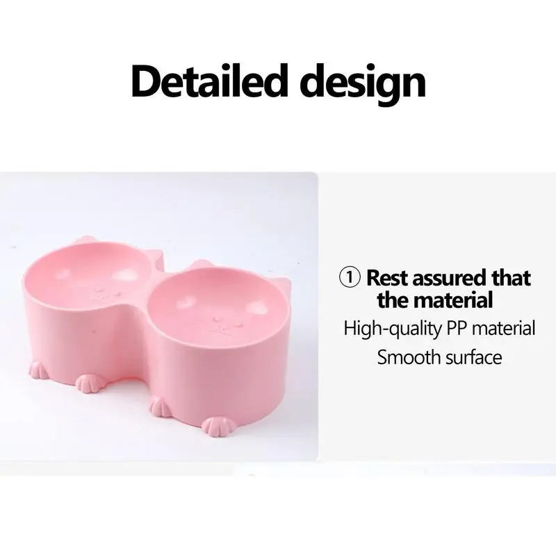 Elevated Cat Bowls For Food And Water Cat Design Tall Cat Dishes Tilted Raised Pet Feeder Dish Elevated Puppy Bowls Cat Feeder