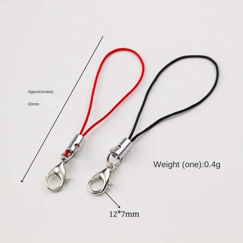 Mix Colors Lobster Buckle Rope Key Chain DIY Earring  Bracelet Jewelry Accessories Lanyard Handmade Pendant Components 20pcs