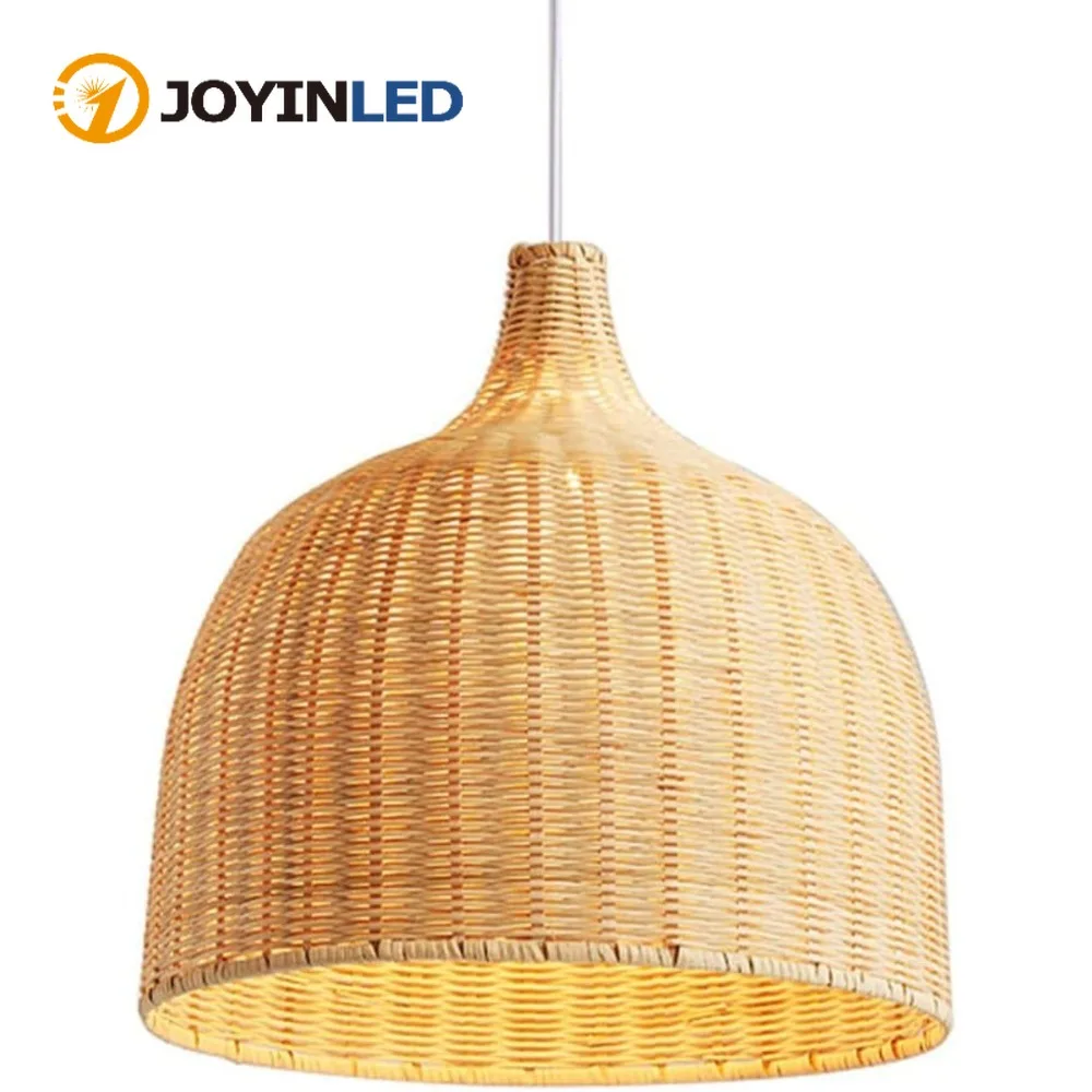 

26/35/45/60cm Beige Handmade rattan woven craft chandeliers Modern Creative Restaurant Pendant Lights Bamboo Woven Ceiling Lamps
