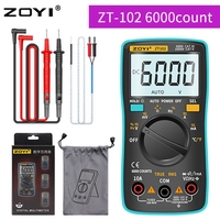 ZOYI Auto Range Digital Multimeter Ammeter DC AC Voltmeter Resistance Frequency Diode Meter Backlight ZT102A ZT100 ZT101 ZT102