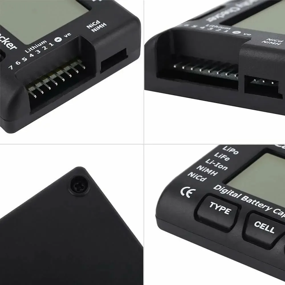 Battery Capacity Checker Digital RC Voltage Tester Cell Meter for LiPo LiFe Li Ion NiMH NiCd Rechargeable Pack