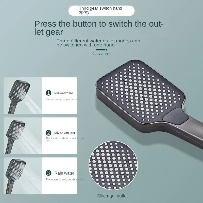 Set Pancuran kuningan empat tingkat, pencahayaan mewah pasang di dinding dengan tampilan Digital, Set Pancuran kamar mandi bertekanan tinggi