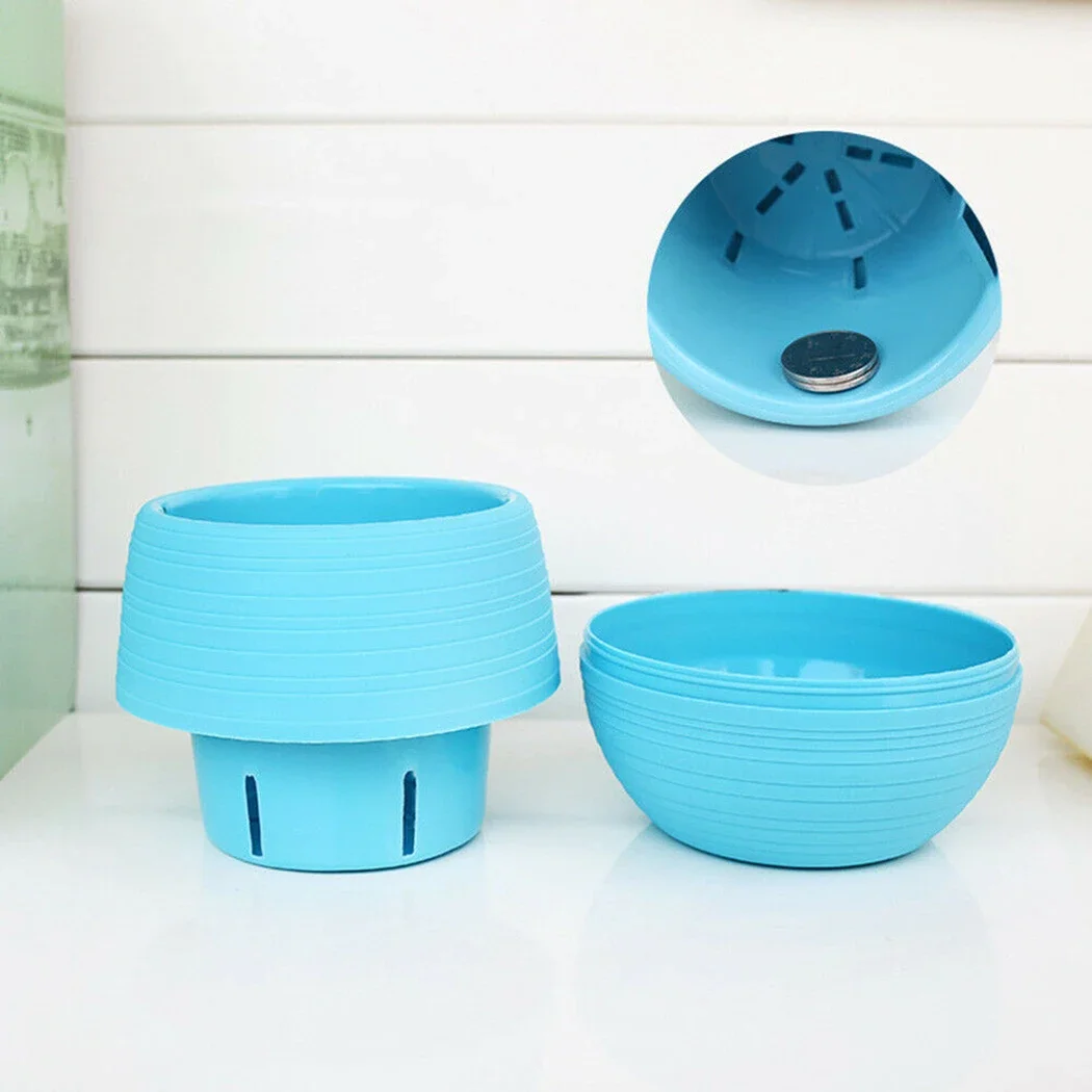 Pot de fleurs en plastique rond avec soucoupe - TRAHOO - Noir - Percé