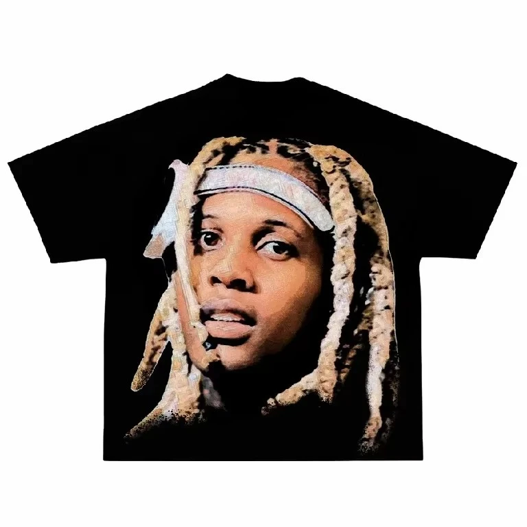 تي شيرت على الموضة الأمريكية Y2K ملابس رجالي على الطراز القوطي مطبوع عليها رسومات كبيرة الحجم تي شيرت قطني بأكمام قصيرة موضة الاتجاه #1