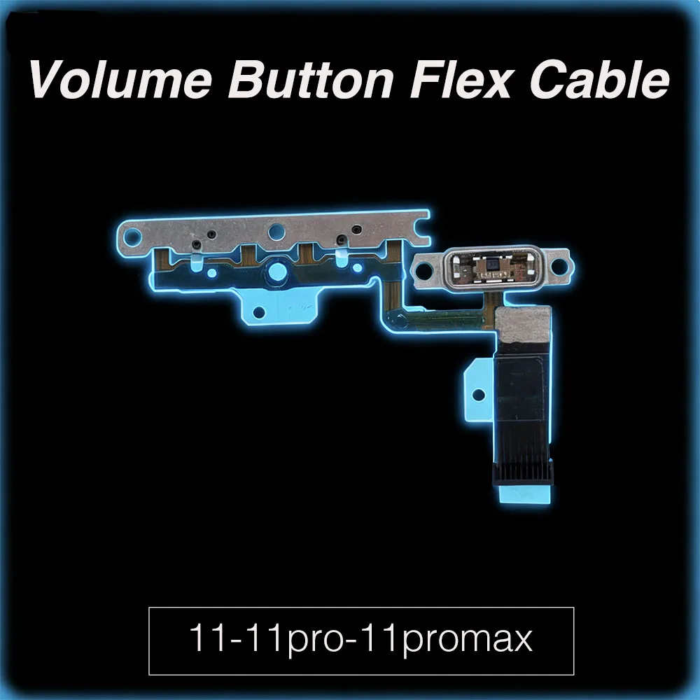 Volume Button Flex Cable For iPhone 11 Pro Max Include Mute Adjust Replacement Parts