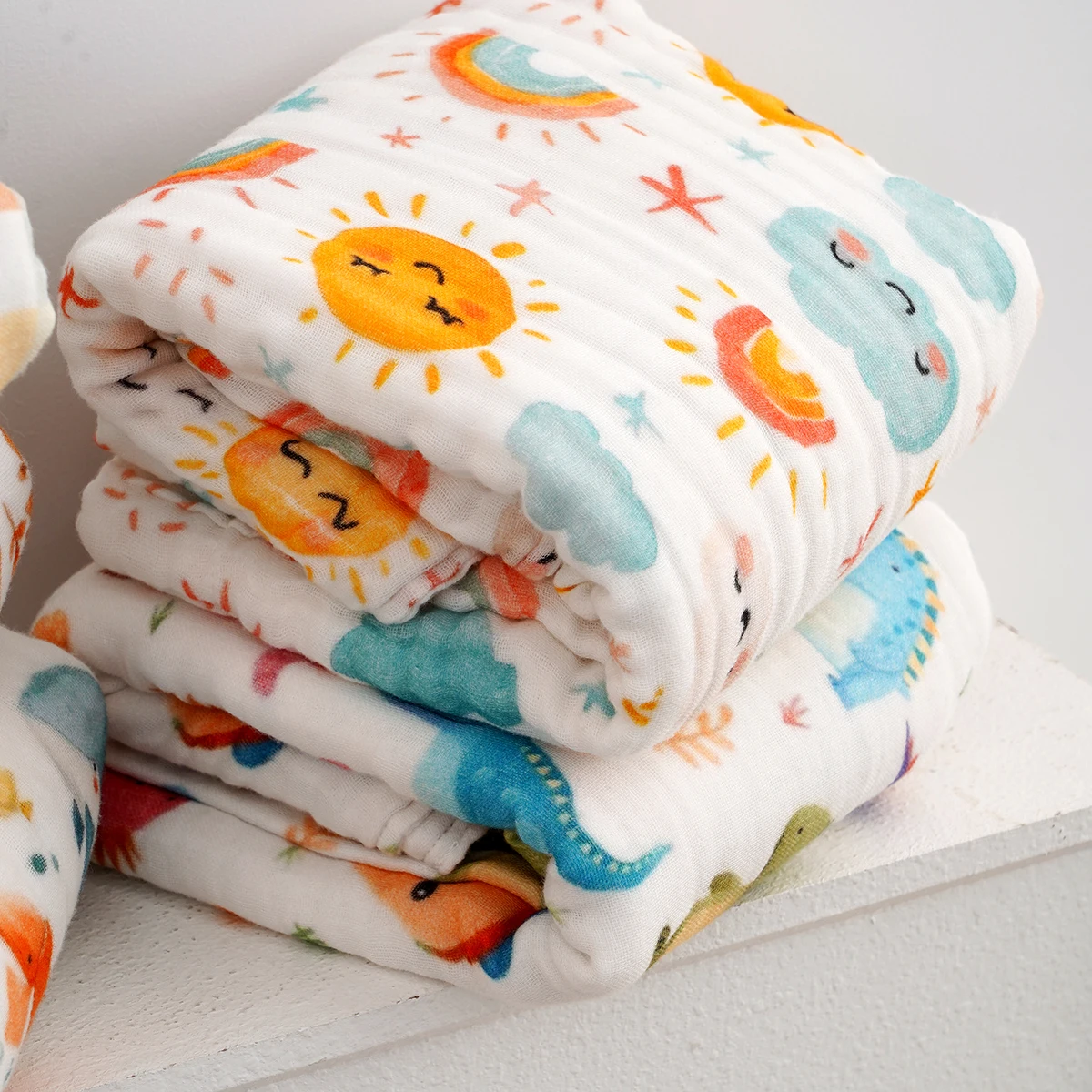 جديد الخريف الشتاء رشاقته الدفء 100% القطن الطفل الشاش قماط بطانية الرضع منشفة استحمام الوليد لحاف حجم 110x110 سنتيمتر #6