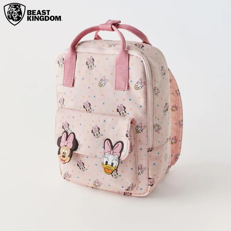 BEAST KINGDOM Daisy Minnie Backpack Cute Pink Shoulder Bag Mini School Bag Cartoon Children Backpack Birthday Present for Girls