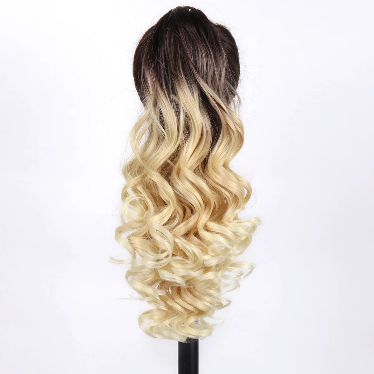 باروكات ذيل حصان صناعية متعددة الألوان للسيدات، مشبك مخلب كبير، ذيل حصان طويل مجعد، ذيل حصان مجعد للأميرة الأوروبية والأمريكية #5