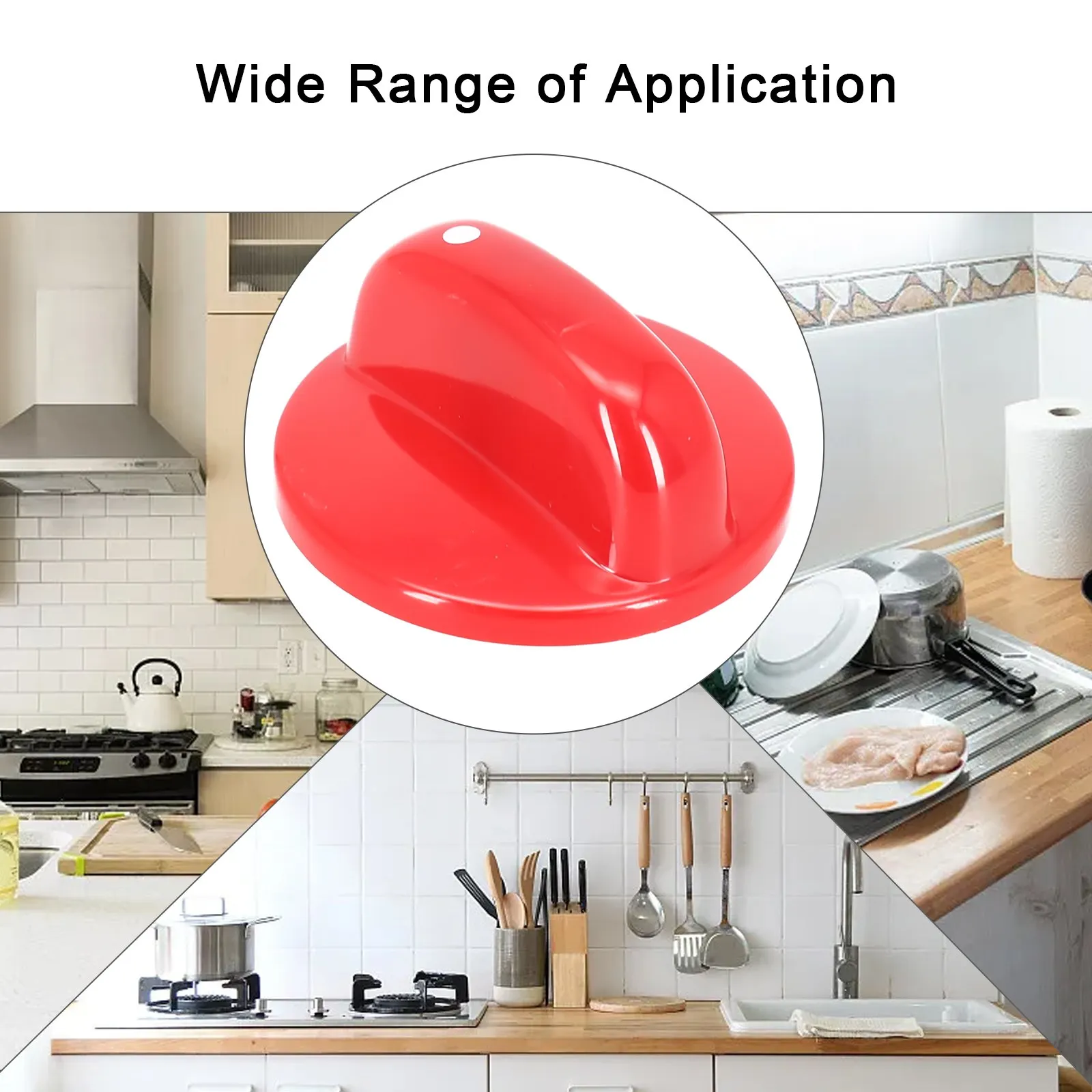 For Gas Stove With Same Size Control Knobs Control Knobs Red Frame Red Frame Friction Resistant Thickened Plastic