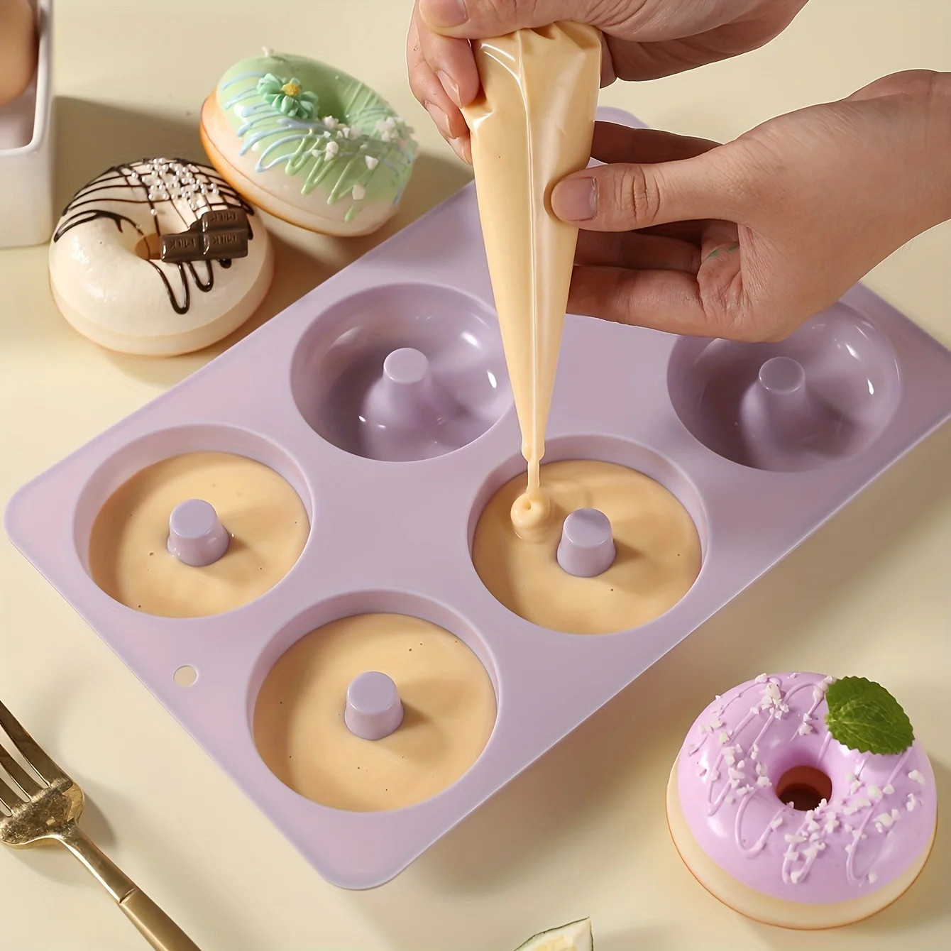 1PC Silicone Donut …