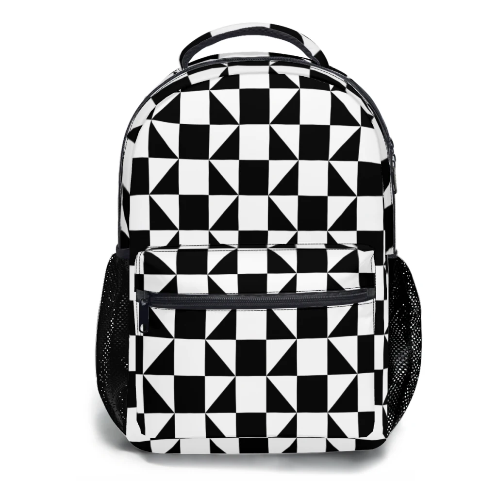 I quadrati e i triangoli! Borsa da viaggio per Laptop da viaggio per Laptop con zaino da College impermeabile di nuova moda femminile da 17 pollici