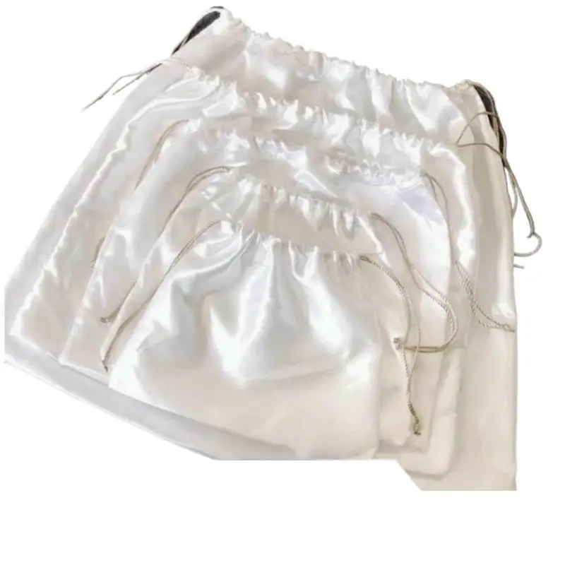 (.) 6 Sizes Silk Cloth Dust Bags Fashion Dustproof Travel Drawstring Pouch Thick Dust Cover Storage Bags Handbags