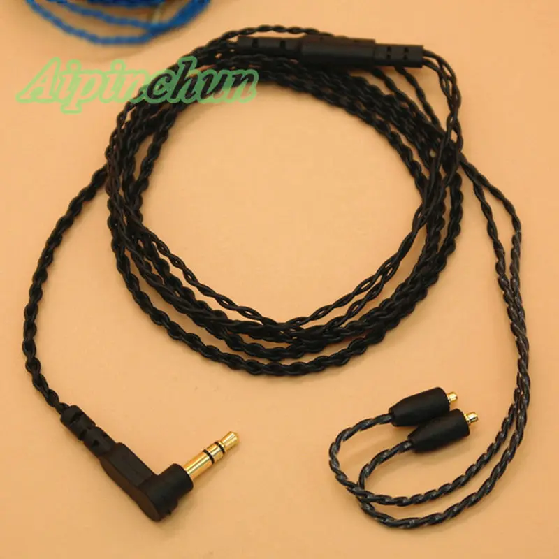 Aipinchun 120cm L Jack MMCX kabel do słuchawek do Shure SE215 SE535 SE846 SE425 SE315 UE900 XBA-Z5 XBA-A3 słuchawki