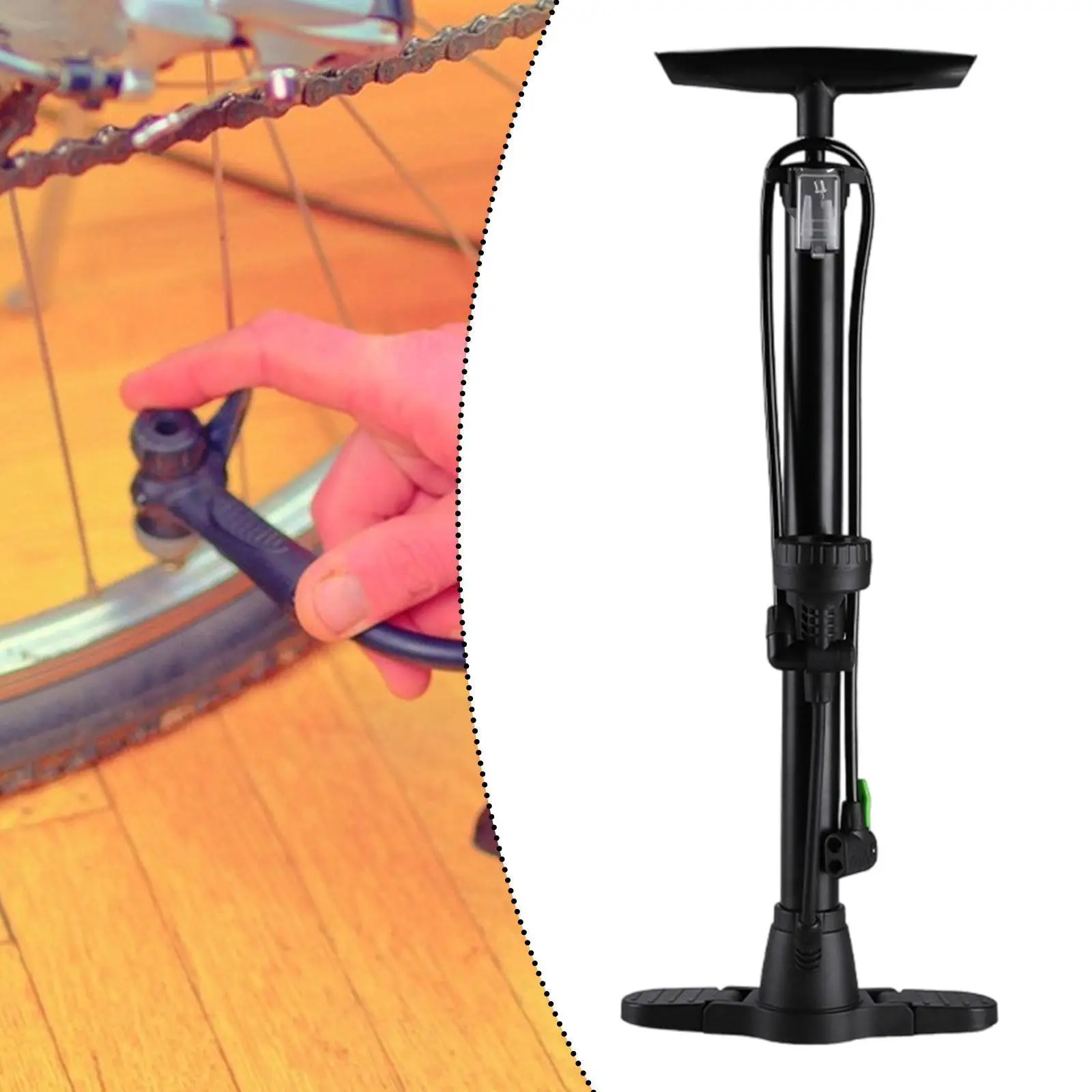

Bike Floor Pump Handheld Portable High Pressure for Balls Repair Motorcycle