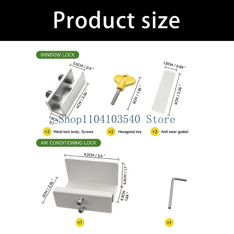02DC Window-Frame Air Conditioner Support Mount Set with Metal Clamp Hardware, Window Retainers and L-Shaped Driver for view 6
